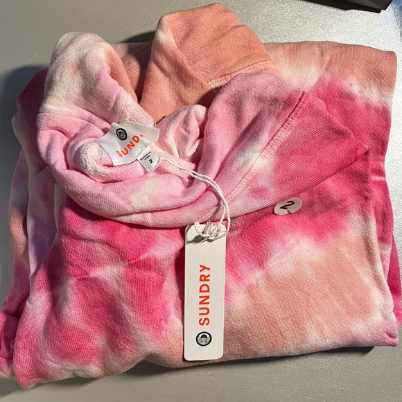NWT Sundry Hibiscus Tie-Dye Lounge Pants Size Medium (2) - Picture 2 of 3